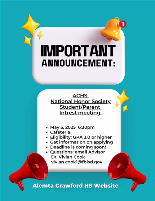 ACHS NHS Flyer